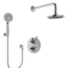 Round Thermostatic Control, Shower and Hand Shower, Chrome