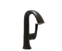 Curving Single Hole Faucet, Side Control, Matte Black