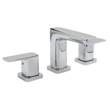 Modern Flat Spout, Wide Lever Handles, Sink Faucet in Chrome