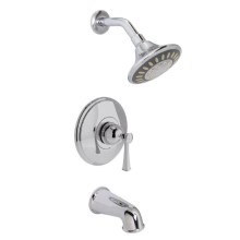 Round Shower Head, Woodbury Handle & Tub Spout