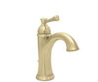 Traditional Single Hole Faucet with Top Lever Control, Curving Spout