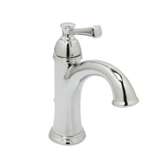 Traditional Single Hole Faucet with Top Lever Control, Curving Spout