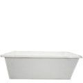 Lacy End Drain, Modern Rectangle Freestanding Tub
