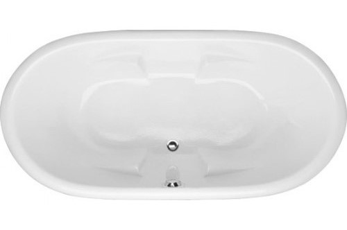 Oval, Center Drain Tub with Armrests, Rolled Rim