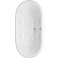 Oval Center Side Drain Tub, Rolled Rim