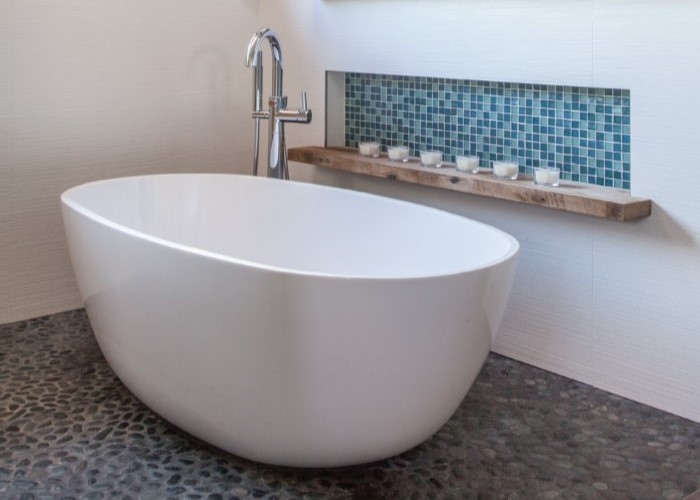 Alamo Installed with Freestanding Tub Filler Back Corner