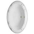 Alyssa Oval, Center Drain, Decorative Rim