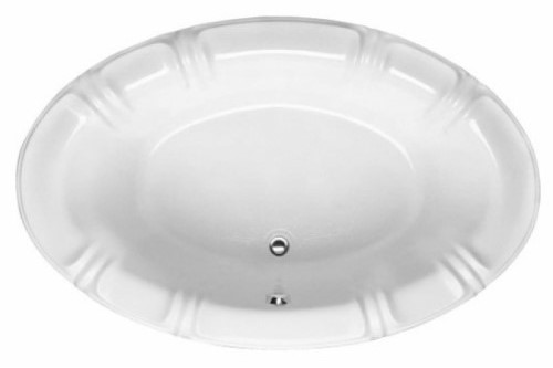 Oval, Decrative Rim, Center Drain Soaking Tub