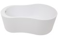 End Drain Oval Freestanding Bath, Wider Rim Drain Side