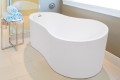 Freestanding Bath with Curving Tear Drop Shape