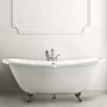 Oval Clawfoot Double Slipper Bathtub