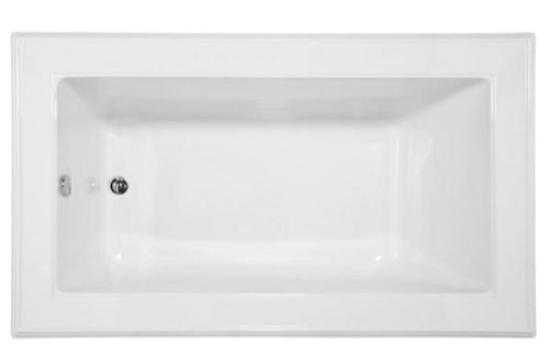 Rectangle Bath, End Drain, Decorative Rim