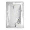 Hydro Systems Ashley Rectangle Tub with Neck Roll, End Drain, Soaking Bath