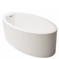 Freestanding Oval Tub, Straight Sides, End Drain