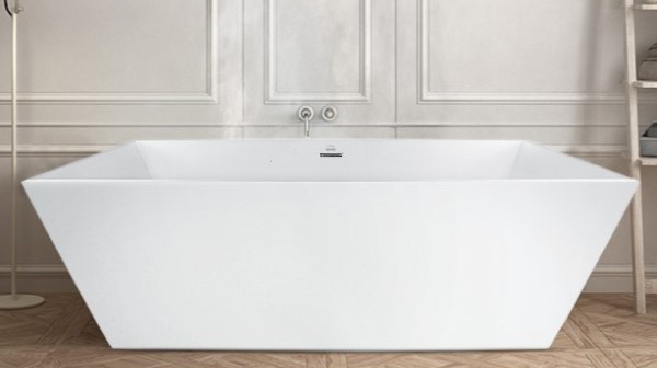 Freestanding Rectangle Bath with Angled Sides
