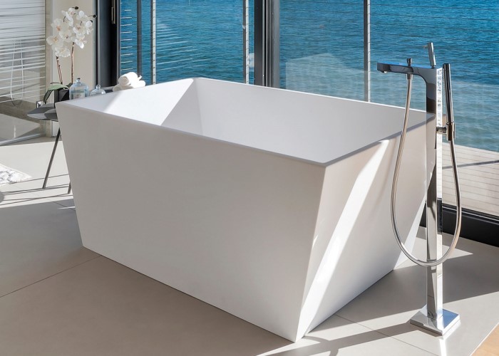 Freestanding Rectangle Bath with Angled Sides