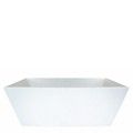 Rectangle Freestanding Bathtub, Angled Sides, Flat Rim