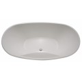 Oval Tub with Center Drain, Faucet Deck