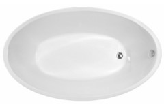 Hydro Systems Carli Oval Bath with End Drain, Raised Rim on Both Ends