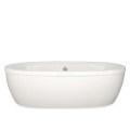 Oval Freestanidng Tub With Flat, Overlapping Rim