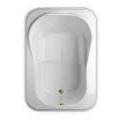 Rectangle Tub, Rounded Corners, Raised Seat and Rim, End Drain