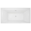 Rectangle Tub with Wider Rim on Overflow Side