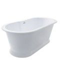 Oval Tub with Pedestal Base, Decorative Rim