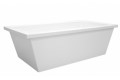 Rectangle Freestanding Tub with Angled Sides, Flat Rim