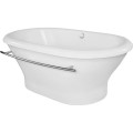 Oval Freestanding Tub with Curving Sides, Optional Towel Bar