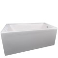 Modern Rectangle Tub, End Drain, Skirt & Tile Flange