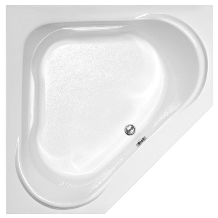 Corner Tub with Raised Backrests, Triangle Bathing area, 2 Sets of Armrests