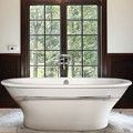 Oval, Center Drain, Flat Rim Bathtub