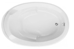 Deanna Oval Tub, Raised Headrest, End Drain, Armrests