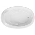 Oval Bath, End Drain, Raised Neck Rest, Armrests