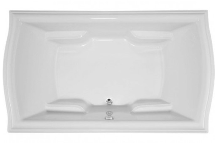Rectangle Bath, Sculpted Rim, Center Drain