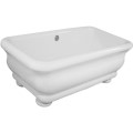 Rectangle Tub with Pedestal Like Bottom and Bun Feet