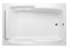 Duo Rectangle Tub with Rolled Neck Pillow