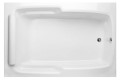 Rectangle Tub with End Drain, Roll Pillow, Armrests