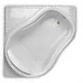 Corner Tub with Oval Bathing Well
