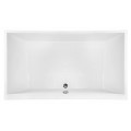 Long Rectangle Tub, Center-side Drain, Flat Rim