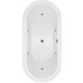 Oval Tub, Center Drain, Modern Wide Rim