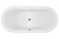 Oval, Center Drain Soaker Tub, Flat Rim