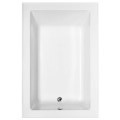 Rectangle Tub with End Drain, Wide Rim