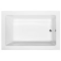 Rectangle Tub with End Drain, Decorative Lip on Rim