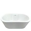 Freestanding Oval Tub with Faucet Deck