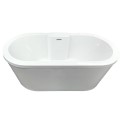 Modern, Freestanding Bath with Wide, Flat Rim