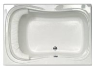 Center Drain Bath with One Backrest