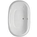 Oval Tub, Center Side Drain, Raised Rim