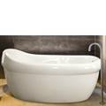 Oval Freestanding Tub, Armrests, End Drain, Raised Backrest