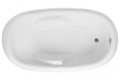 Oval Bathtub with Rolled Rim, End Drain